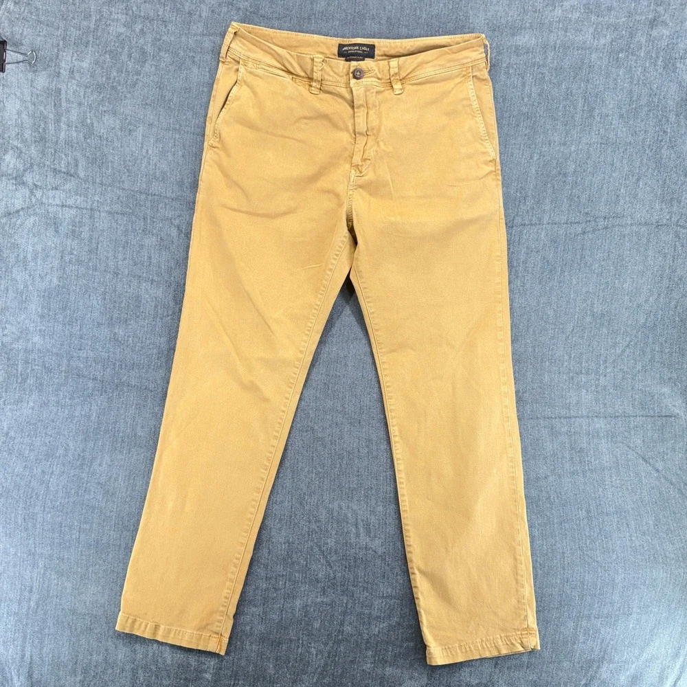 American Eagle Chinos Mens 32x30 Tan Cotton Slim Extreme Flex Pants